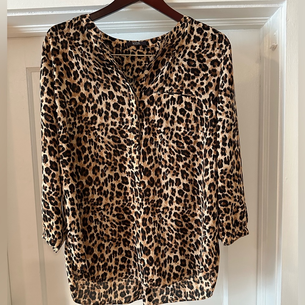 NYDJ leopard print blouse, L